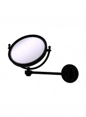 Wall Mounted Make-Up Mirror Matte Black/Clear 8inch