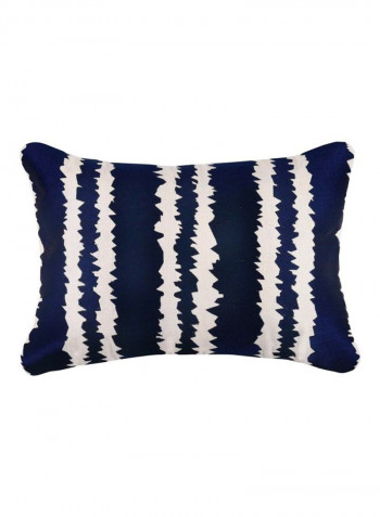 Embroidered Rectangular Throw Pillow Blue/White 20x14inch