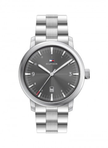 Men's Stainless Steel Quartz Analog Wrist Watch With Date Display 1791752