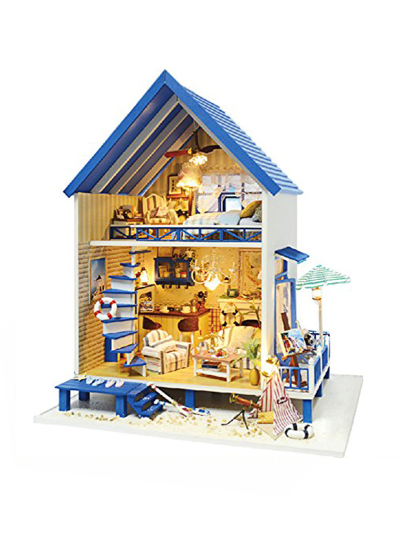 Romantic Aegean Sea 3D Puzzles Wooden Handmade Miniature Dollhouse Diy Kit