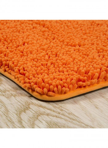 Shag Pattern Bath Mat Orange 25feet