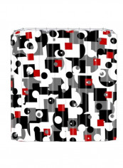Decorative Shower Curtain Black/White/Red 69x72inch