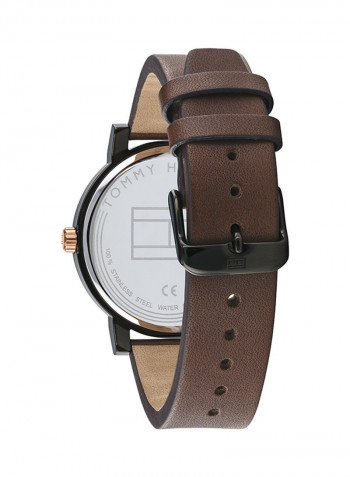 Men's Leather Analog Wrist Watch 1791748