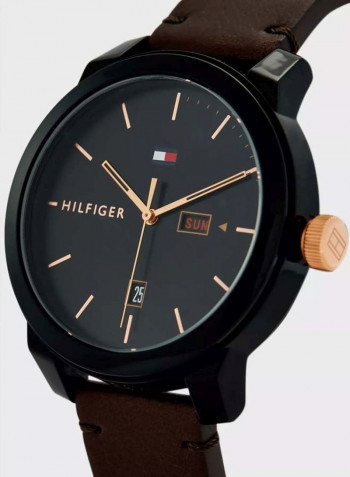 Men's Leather Analog Wrist Watch 1791748