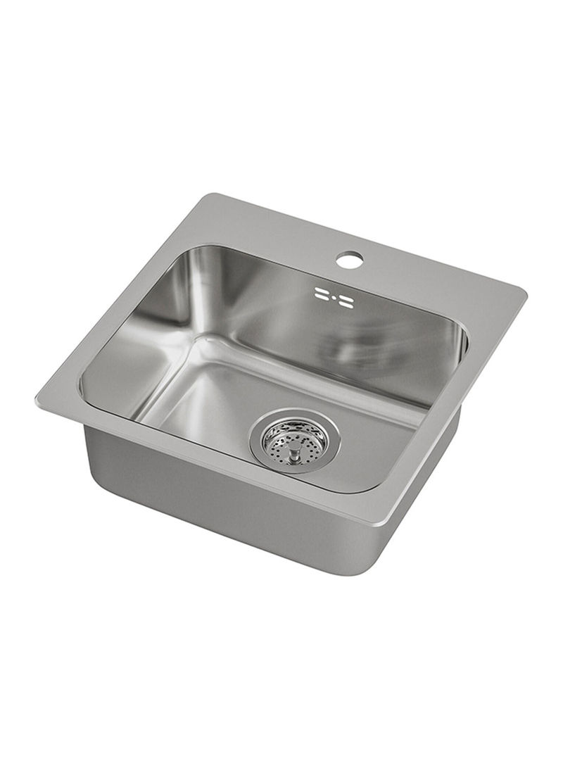 Stainless Steel Inset Sink Bowl Multicolour 46x46centimeter