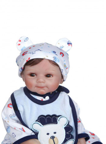 Reborn Realistic Doll with Blue Bear Set 22inch