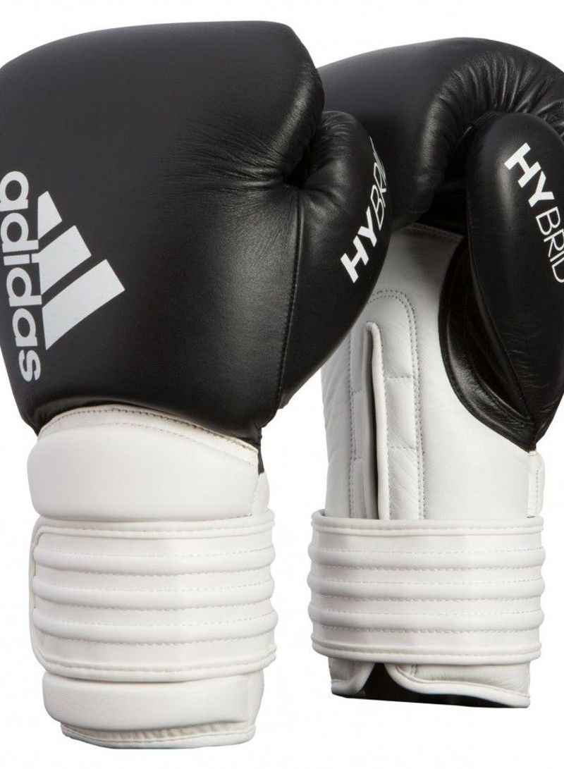 Pair Of Hybrid 300 Boxing Gloves - Black/White 12OZ