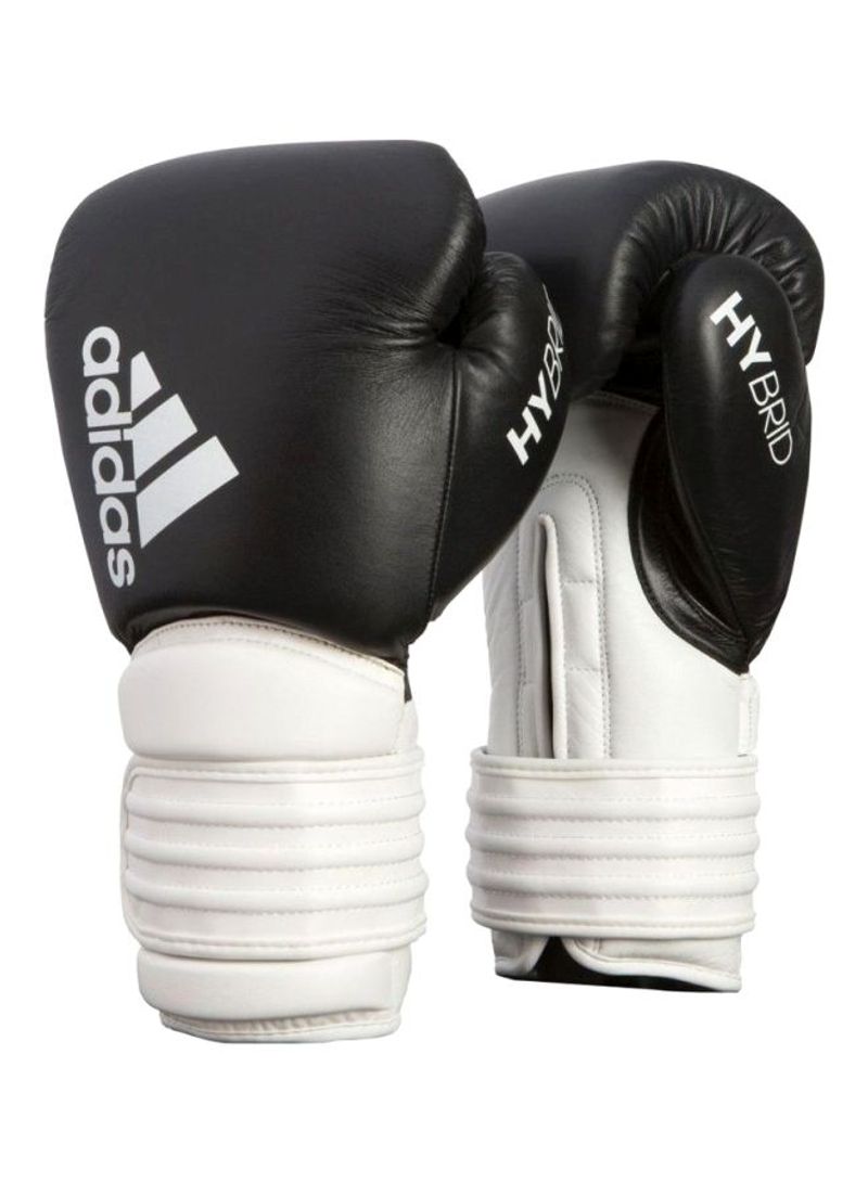 Pair Of Hybrid 300 Boxing Gloves - Black/White 12x38x16cm