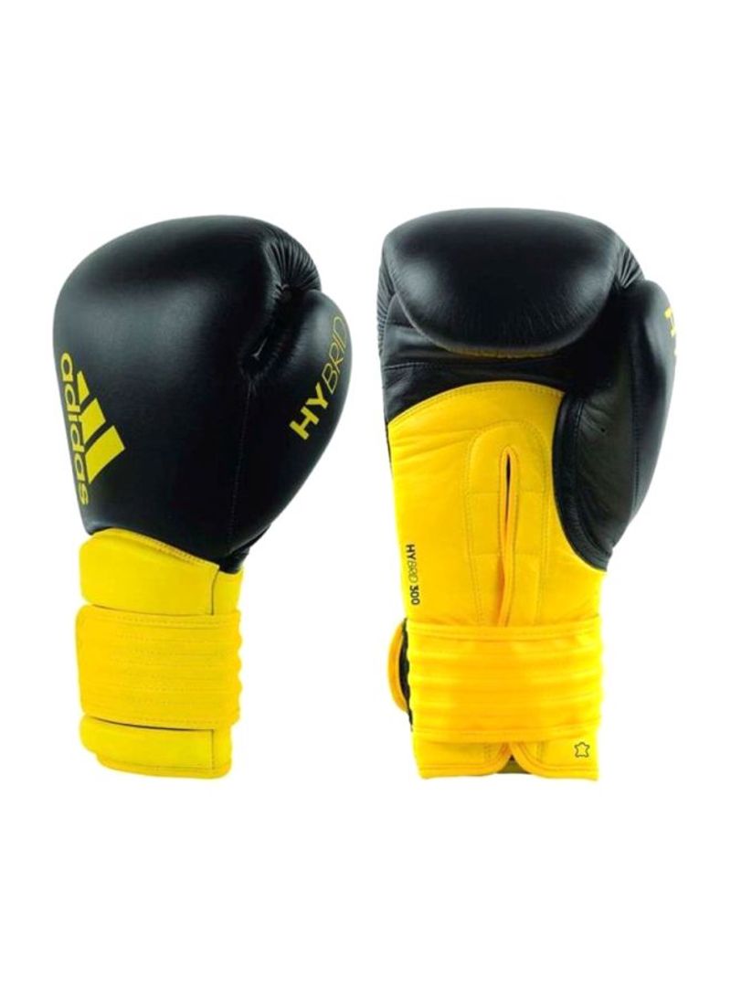 Pair Of Hybrid 300 Boxing Gloves - Yellow/Black 14OZ