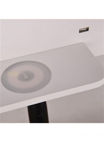 Wall Light With Wireless USB 5V Charger Brown/White