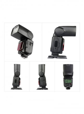 Thinklite Speedlite Camera Flash With Built-In Wireless Trigger System GN60 19x6.4x7.6centimeter Black