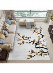 3D Tree Themed Rug Grey/Brown/Black 140x200cm
