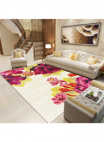 Floral Pattern Floor Rug Multicolour 140x200cm