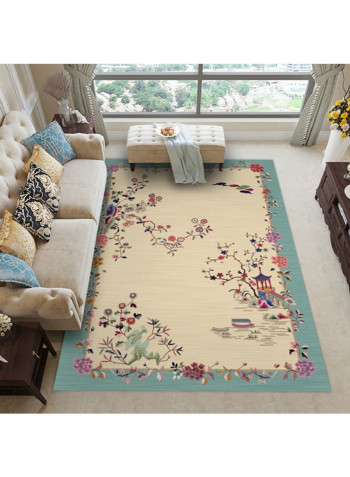 3D Floral Pattern Floor Rug Multicolour 140x200cm