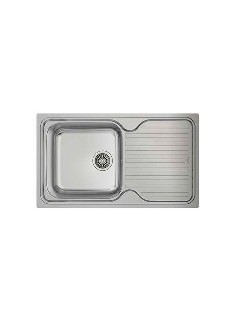Classic 1B 1D Inset Stainless Steel1 Bowl 1 Drainer Sink Silver 860x500x190mmmm