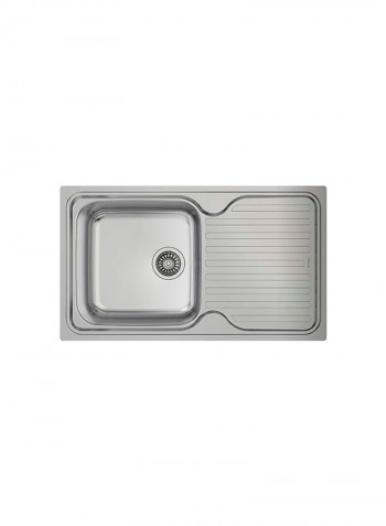Classic 1B 1D Inset Stainless Steel1 Bowl 1 Drainer Sink Silver 860x500x190mmmm
