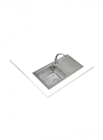 Classic 1B 1D Inset Stainless Steel1 Bowl 1 Drainer Sink Silver 860x500x190mmmm