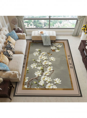 Modern Character Floral Comfort Rug Multicolour 140 x 200cm