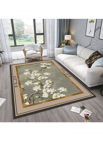 Modern Character Floral Comfort Rug Multicolour 140 x 200cm