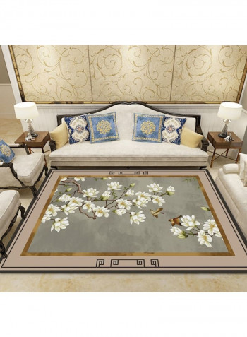 Modern Character Floral Comfort Rug Multicolour 140 x 200cm