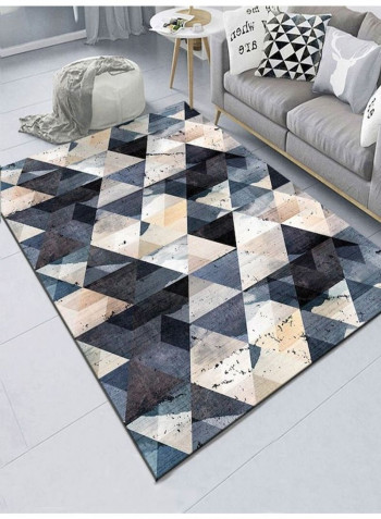 Geometric Pattern Floor Mat Multicolour 140x200cm
