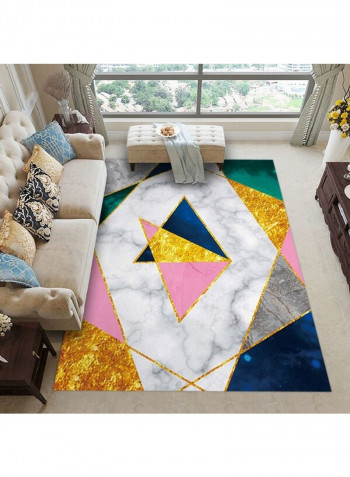 Modern Colour Block Geometric Pattern Rectangular Carpet Multicolour 140 x 200cm