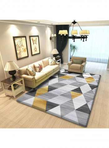 Simple Geometric Pattern Anti-Slip Soft Carpet Multicolour 140 x 200cm