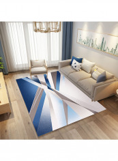 Rectangular Geometric Color Block Carpet Multicolour 140x200cm