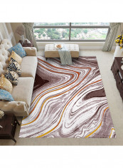 Creative Pattern Rectangular Living Room Doorway Carpet Multicolour 140x200cm