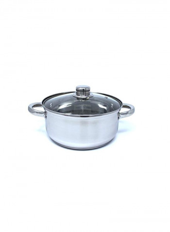 7-Piece Stainless Steel Cookware Set Silver