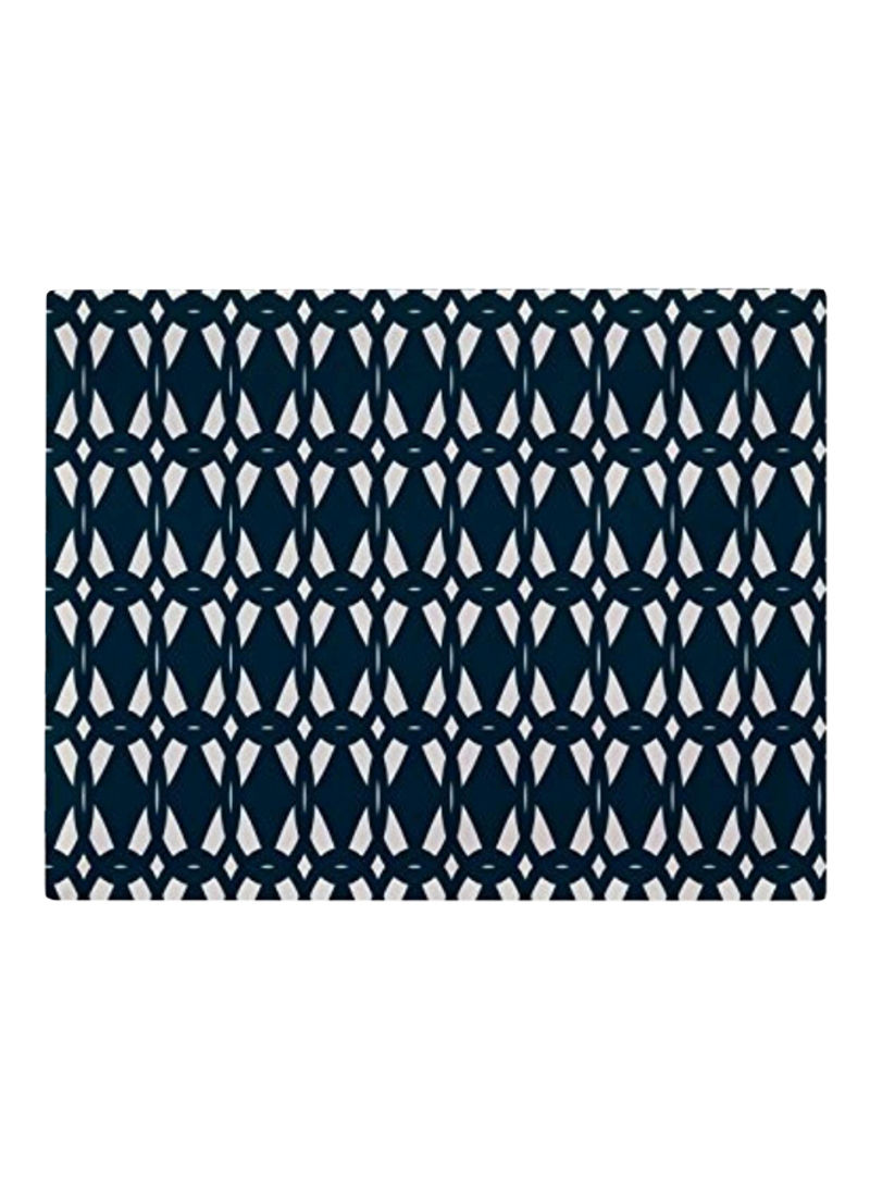4-Piece Geometric Printed Placemat Set Black/White 18x14inch