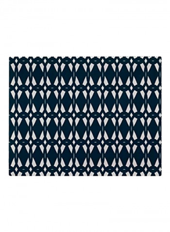 4-Piece Geometric Printed Placemat Set Black/White 18x14inch