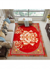 European Style Anti-Slip Carpet Red 140 x 200cm