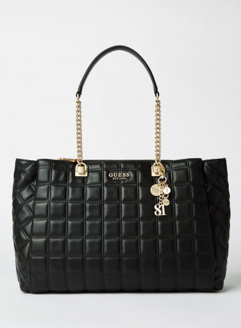 Kamina Quilted Girlfriend Tote Black