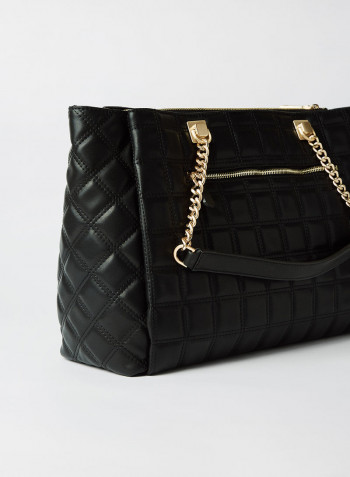 Kamina Quilted Girlfriend Tote Black