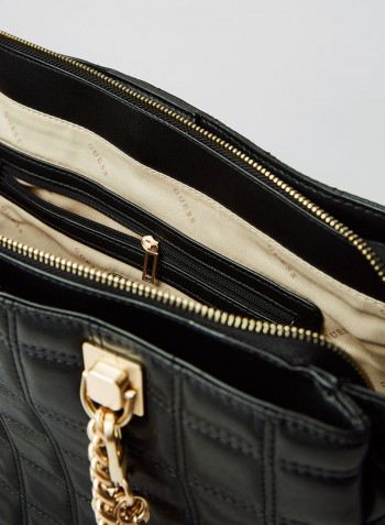Kamina Quilted Girlfriend Tote Black
