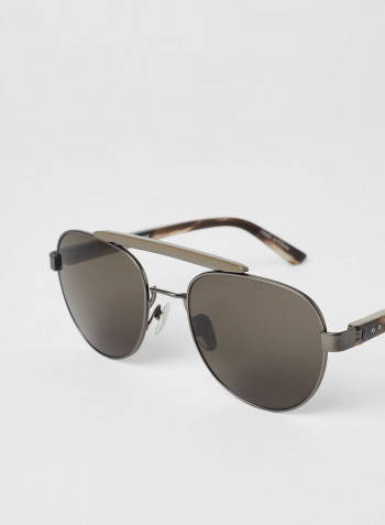 Men's Full Rim Round Shape Sunglass - Lens Size: 54 mm