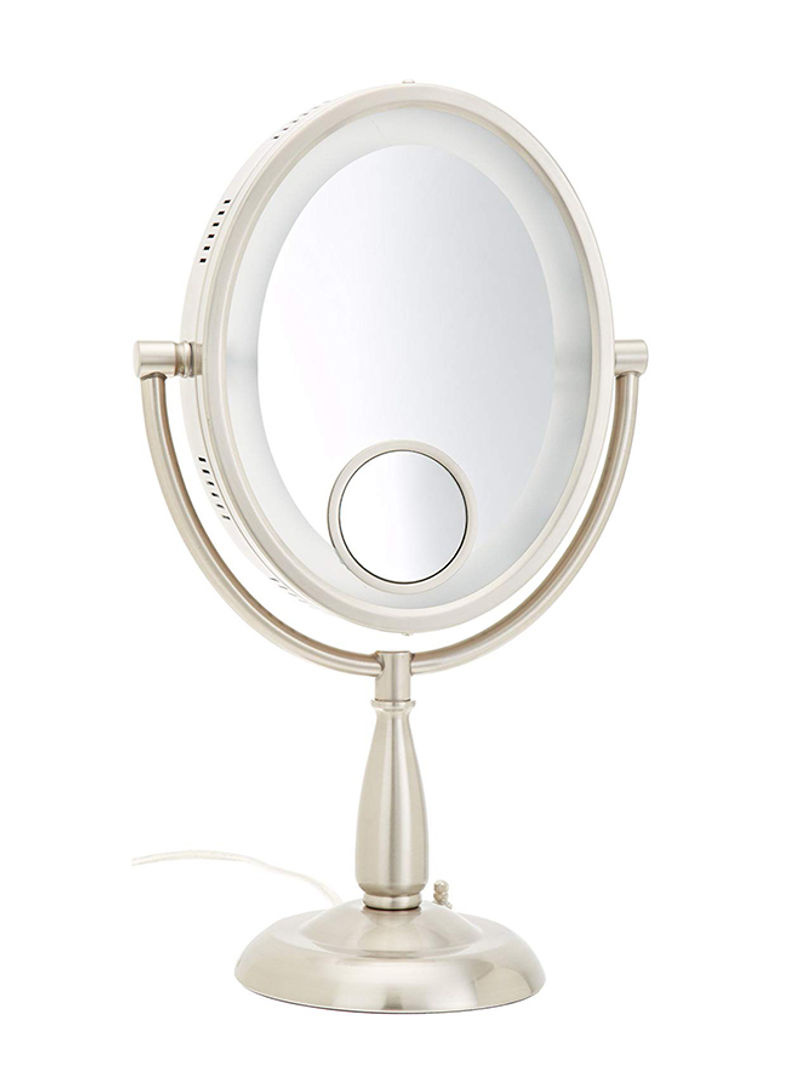 Oval Vanity Mirror With Halo Light Gold 8inch
