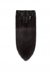 8-Piece Clip In Straight Hair Extension Set 1B Natural Black 20inch