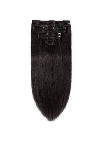 8-Piece Clip In Straight Hair Extension Set 1B Natural Black 20inch