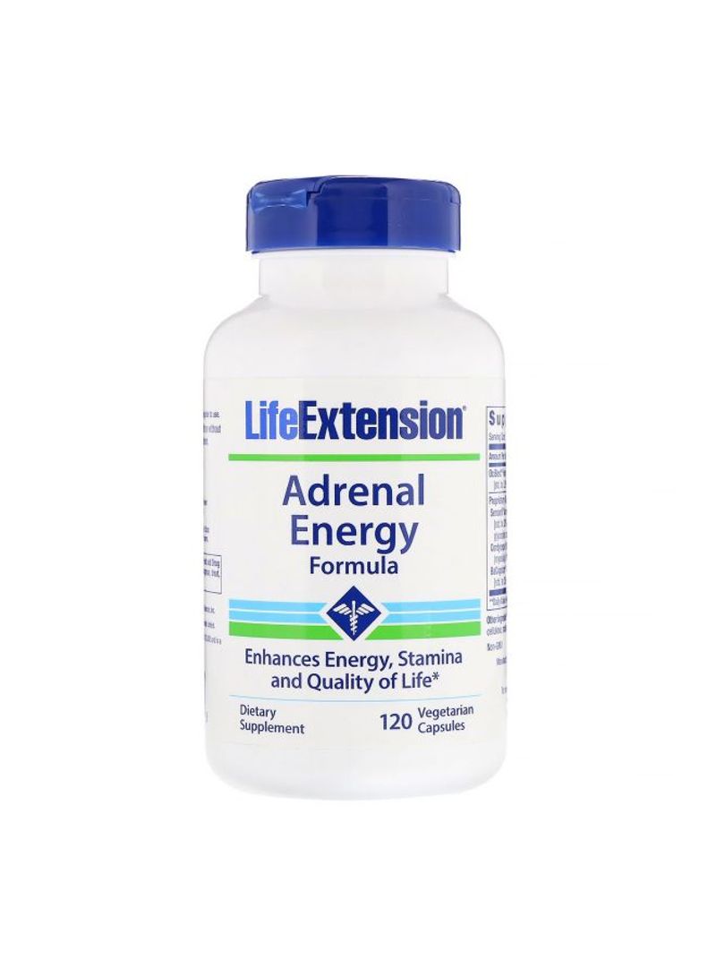 Adrenal Energy Formula Supplement- 120 Vegetarian Capsules