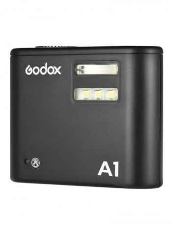 A1 Phone Flash With LED Modeling Lamp Black/Silver