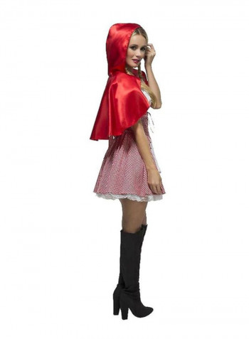 Fever Red Riding Hood Costume With Attached Underskirt And Cape S