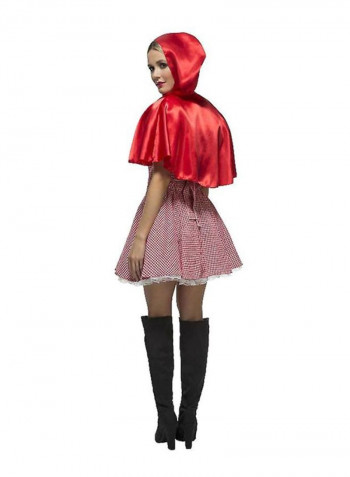 Fever Red Riding Hood Costume With Attached Underskirt And Cape S