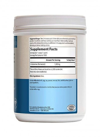 L-Glutamine 1000 Mg Dietary Supplement