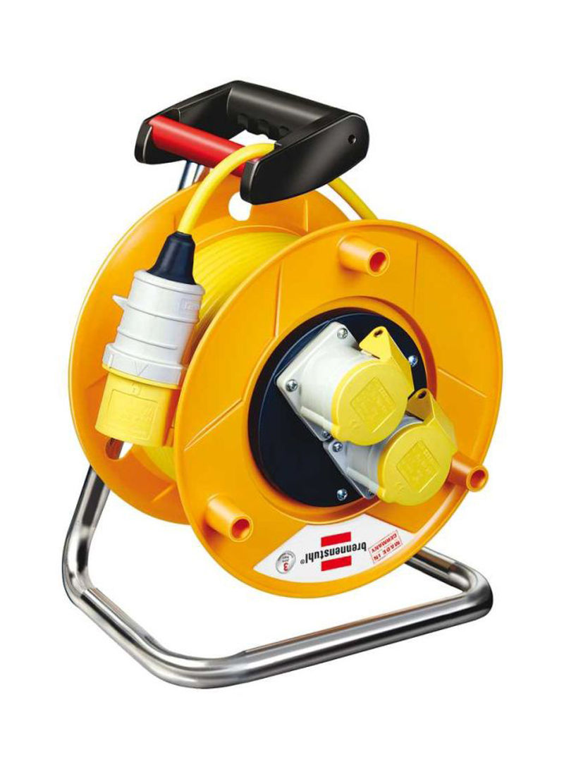 Cable Reel With Stand Orange/Yellow/Silver 25meter