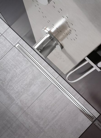 Floor Drain Stainless Steel OZP Zebra Silver 550x63millimeter