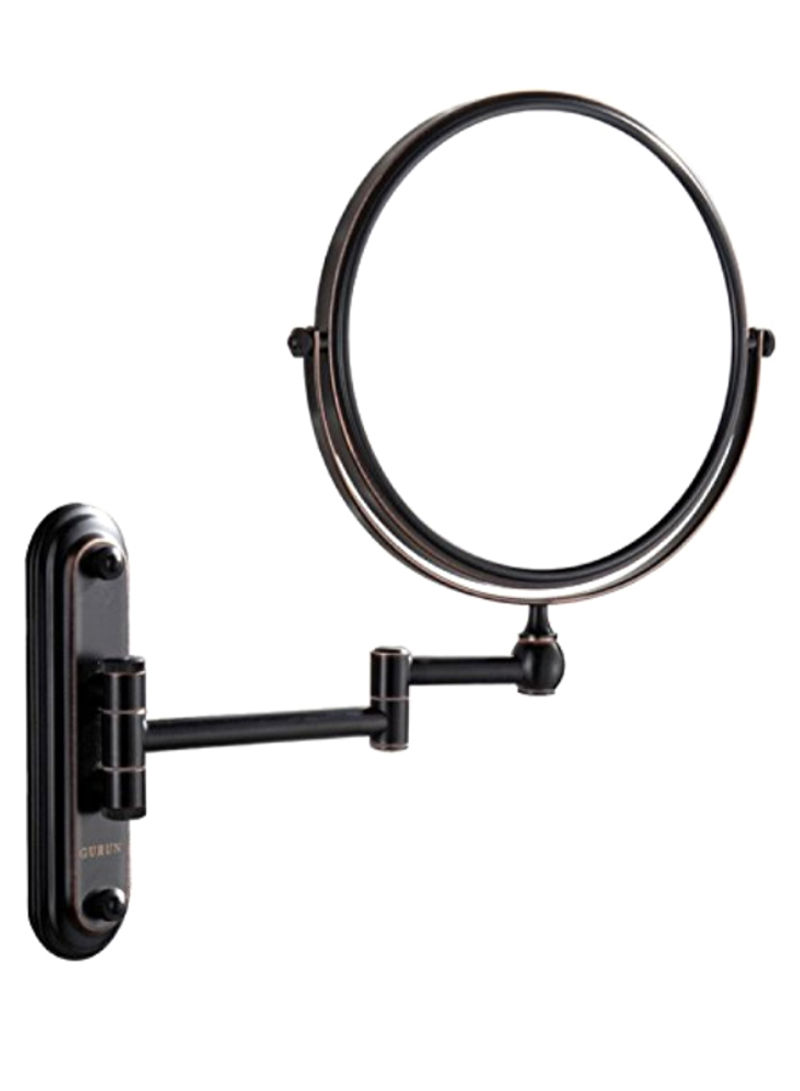 10X Magnifying Wall Mount LED Makeup Mirror Black/Clear