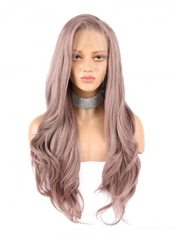 Lace Front Synthetic Long Straight Wig Brown