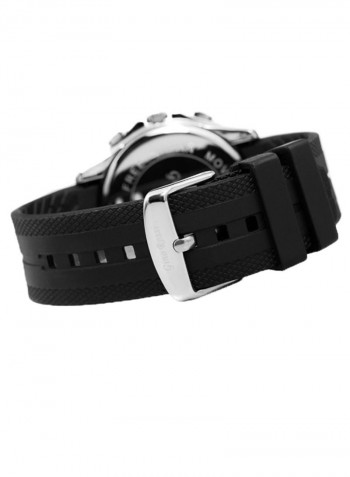 Men's James Round Shape Rubber Analog Watch 9808C-1A2
